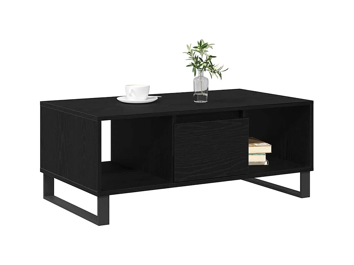 Mesa de Centro with Drawer Carvalho preto 90 x 50 x 36.5 cm