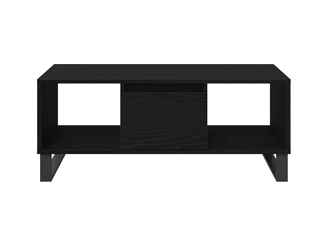 Mesa de Centro with Drawer Carvalho preto 90 x 50 x 36.5 cm