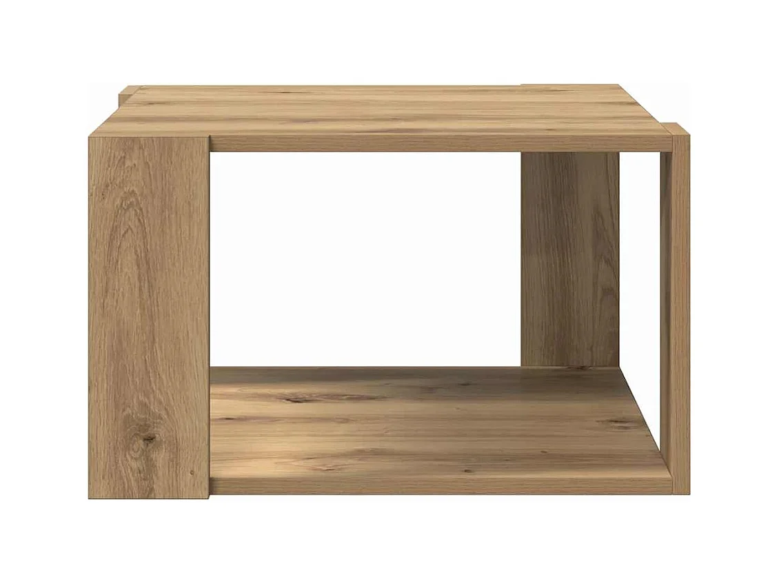 Table basse chêne artisanal 51.5 x 51.5 x 30 cm