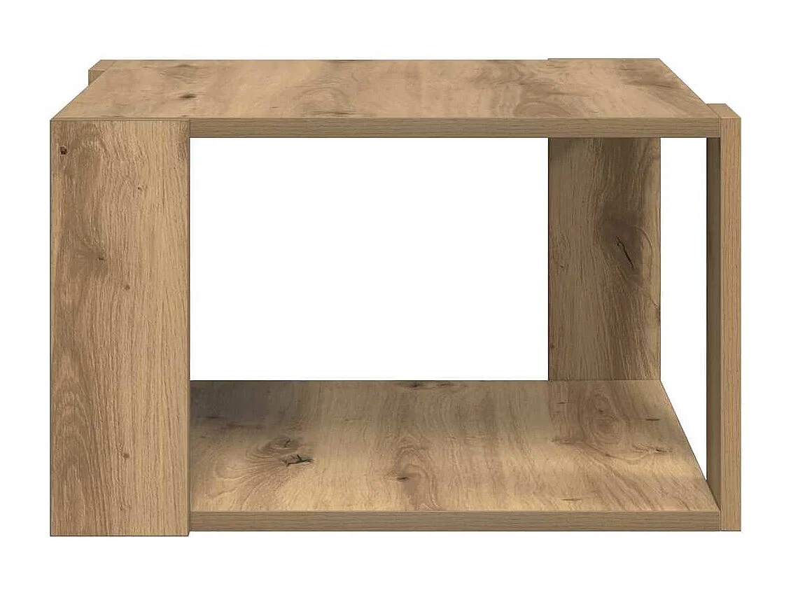 Table basse chêne artisanal 51.5 x 51.5 x 30 cm