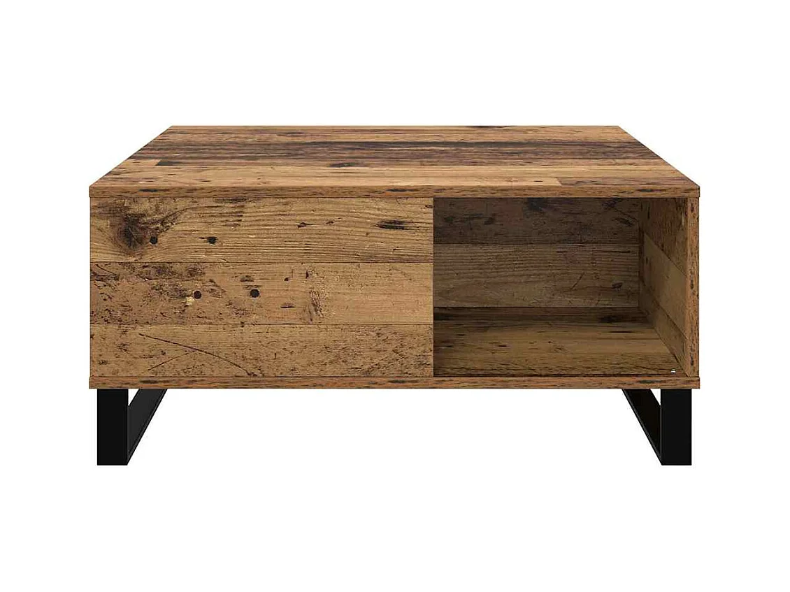 Table basse Bois ancien 80 x 80 x 36,5 cm Bois d'ingénierie