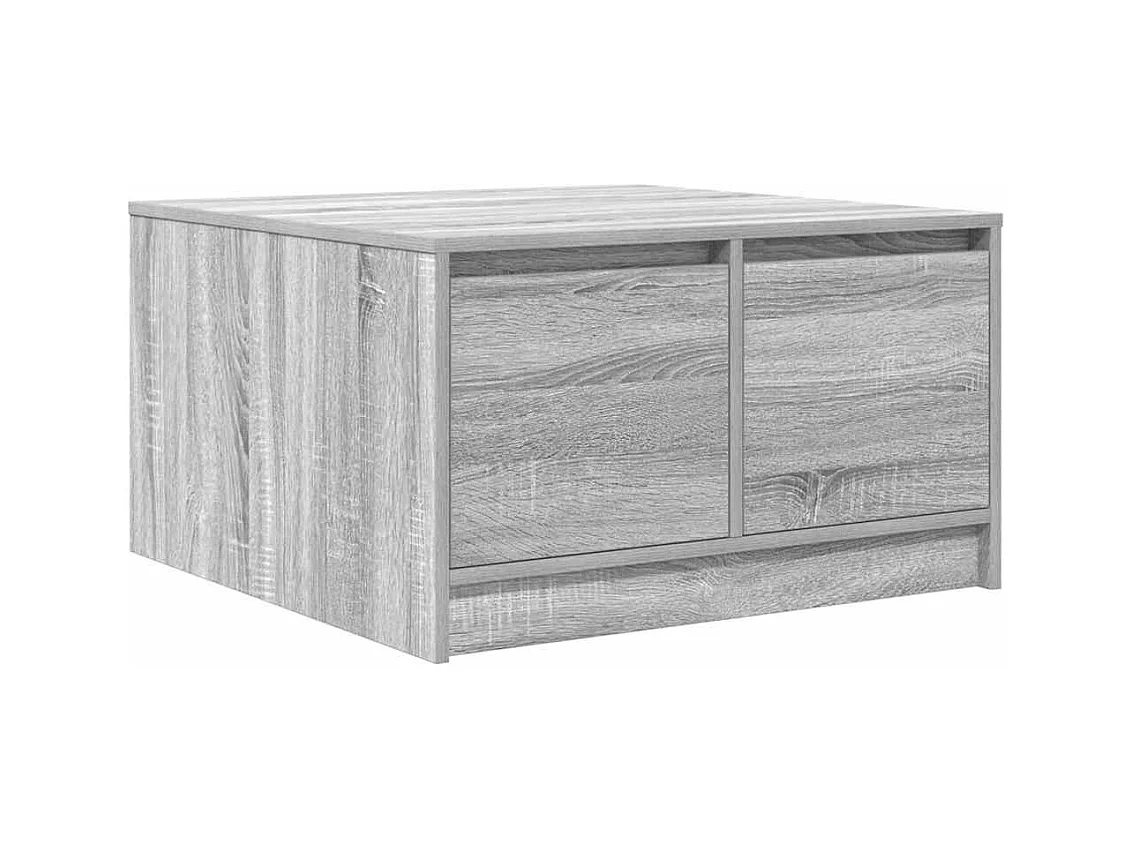 Mesa de centro con cajones Sonoma gris 70,5x70x40 cm