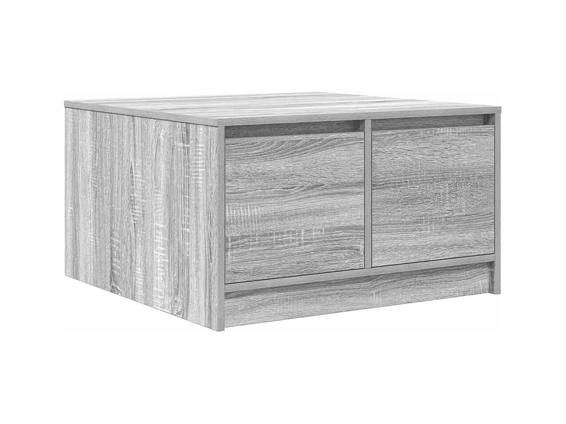 Mesa de centro con cajones Sonoma gris 70,5x70x40 cm