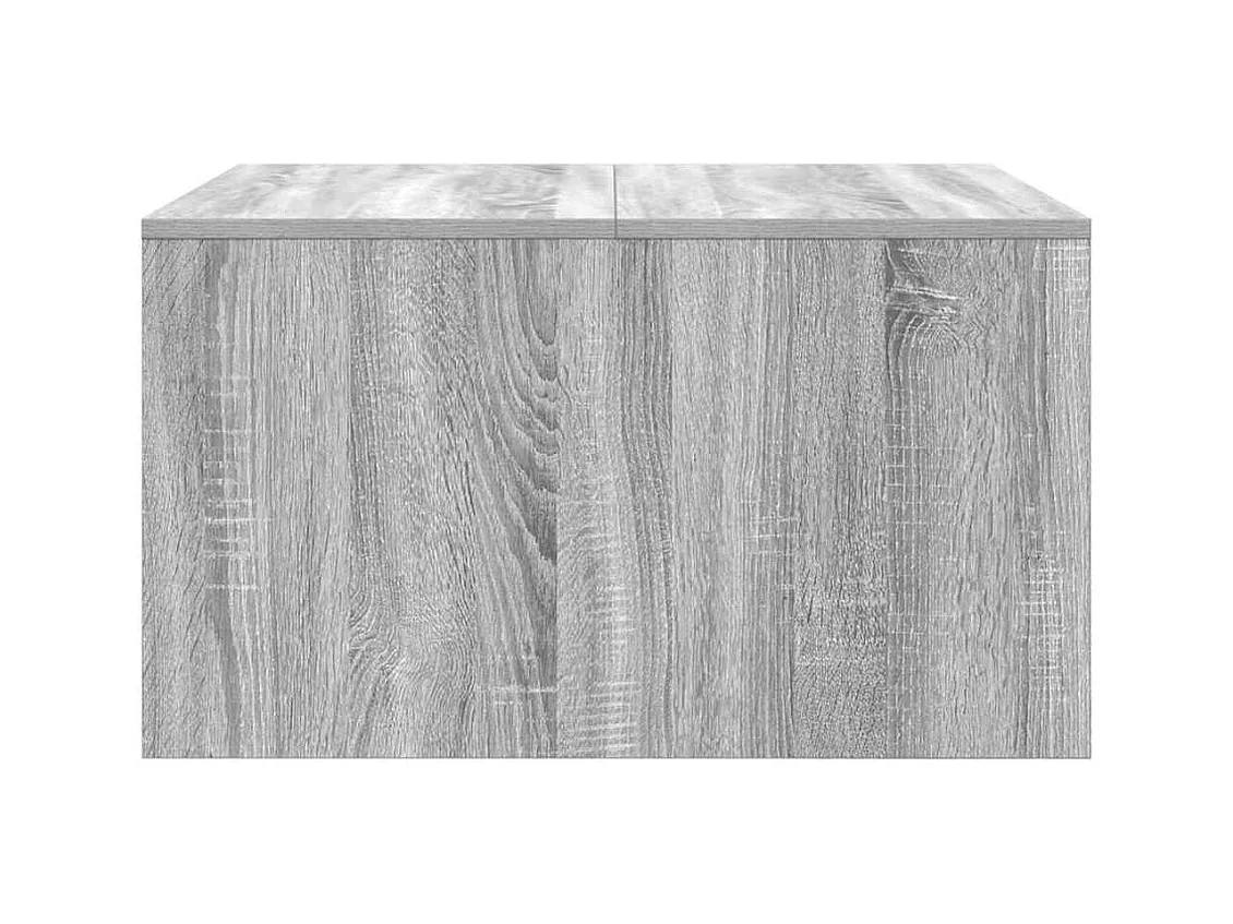 Mesa de centro com gavetas 70,5x70x40 cm sonoma cinzento