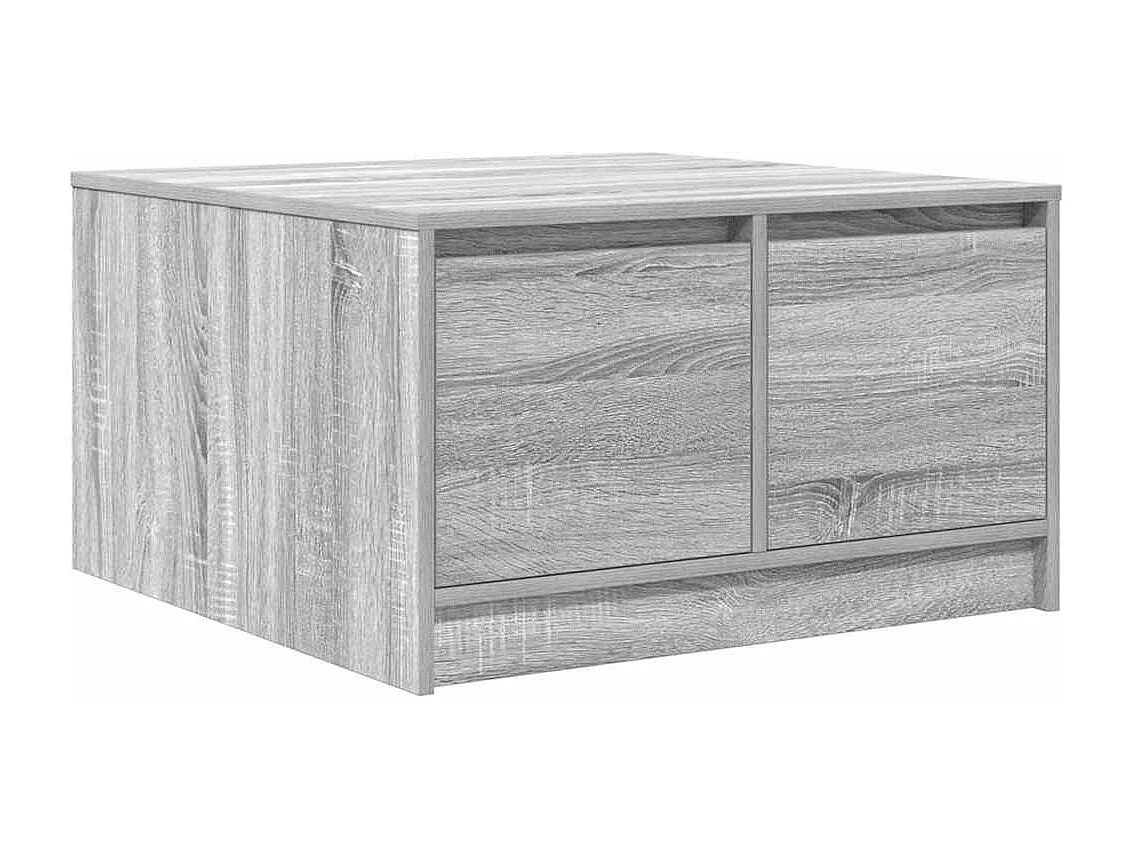 Mesa de centro com gavetas 70,5x70x40 cm sonoma cinzento