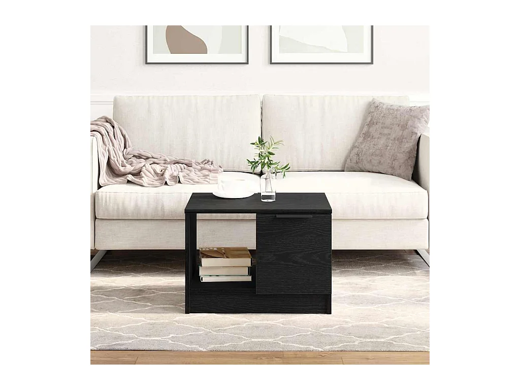 Table basse Chêne noir 50 x 50 x 36 cm Bois d'ingénierie