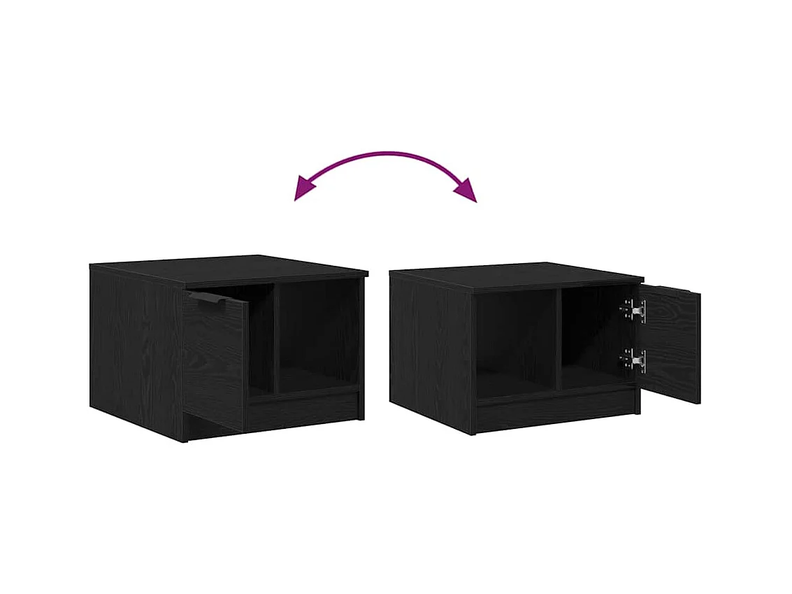 Table basse Chêne noir 50 x 50 x 36 cm Bois d'ingénierie