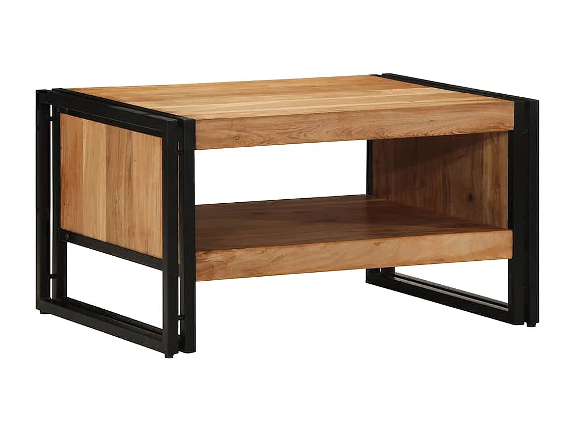 Mesa de centro madera maciza de acacia 70x50x38 cm