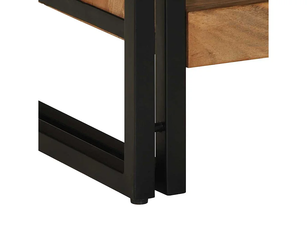 Mesa de centro madera maciza de acacia 70x50x38 cm