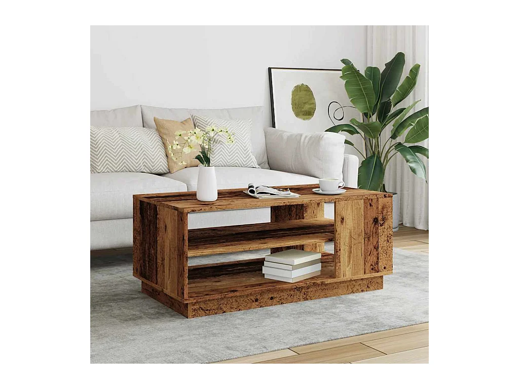 Mesa de centro 102x55x43 cm derivados de madeira madeira velha