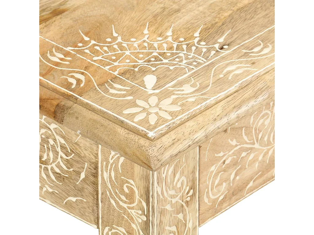 Salontafel handgeschilderd 110x50x45 cm massief mangohout