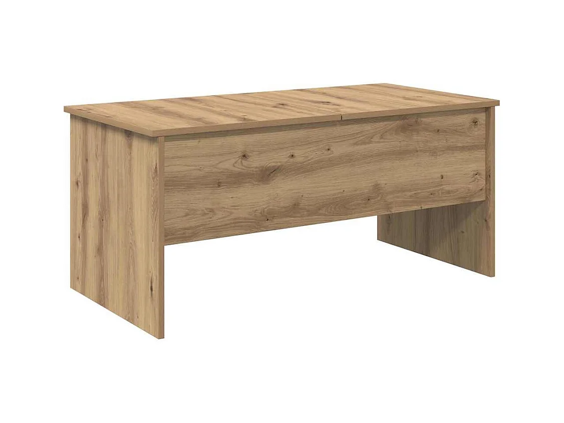 Table basse chêne artisanal 102 x 50,5 x 46,5 cm