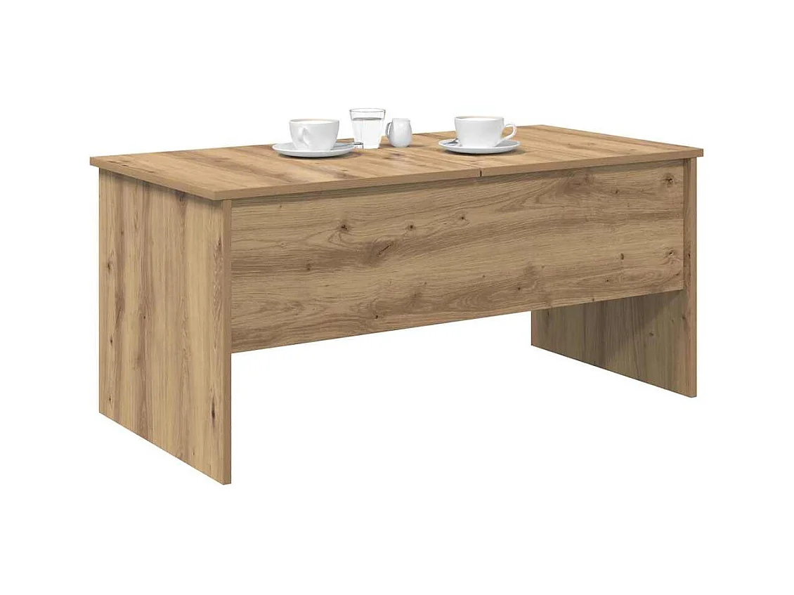 Table basse chêne artisanal 102 x 50,5 x 46,5 cm