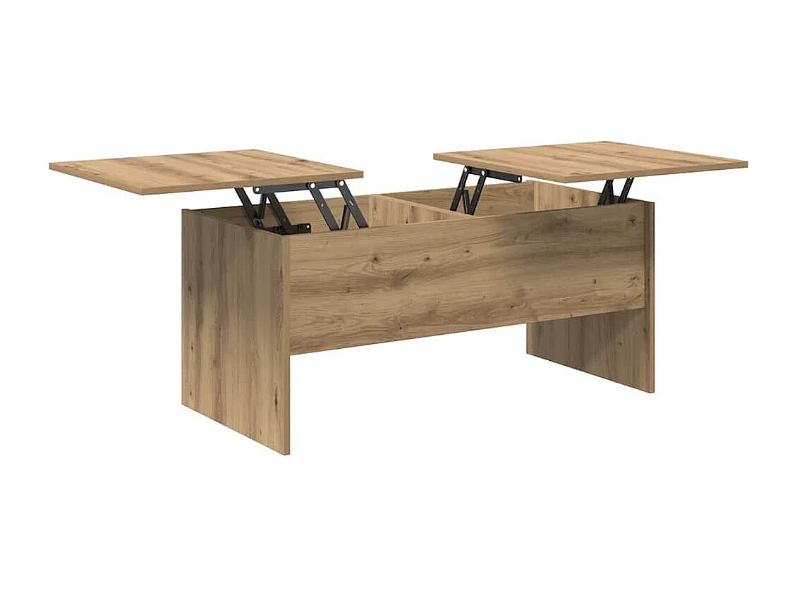 Table basse chêne artisanal 102 x 50,5 x 46,5 cm