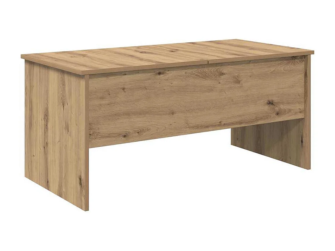 Table basse chêne artisanal 102 x 50,5 x 46,5 cm