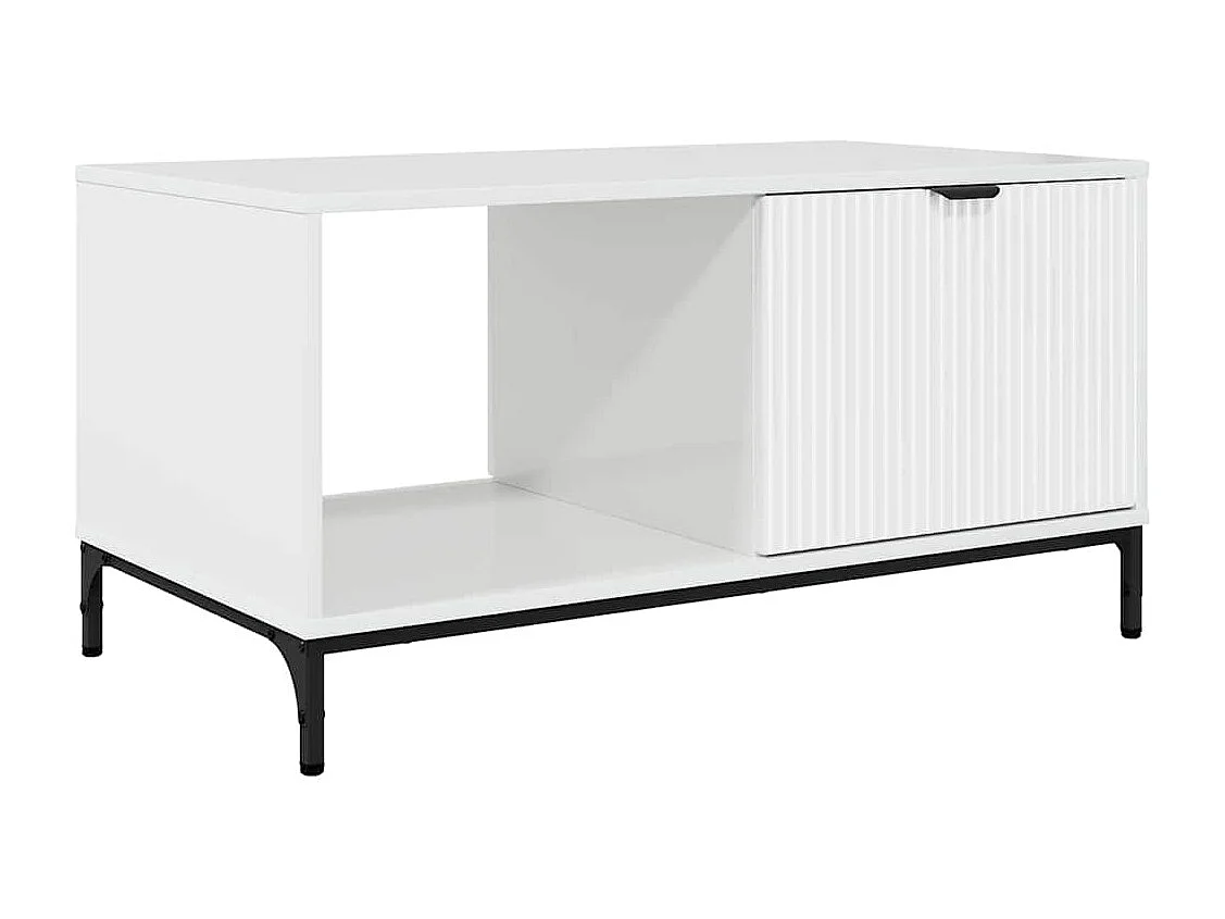 Mesa de centro Branco brilhante 90 x 49 x 46 cm