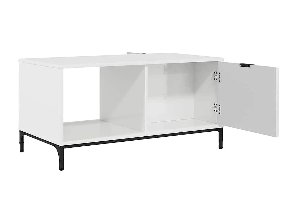 Mesa de centro Branco brilhante 90 x 49 x 46 cm