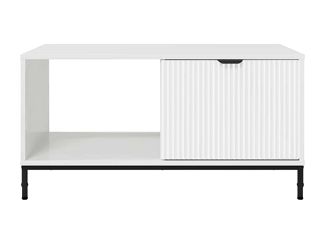 Mesa de centro Branco brilhante 90 x 49 x 46 cm