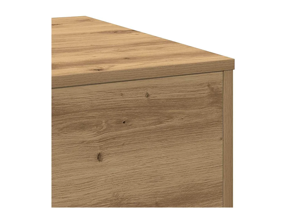 Table basse chêne artisanal 55 x 55 x 31 cm Bois d'ingénierie