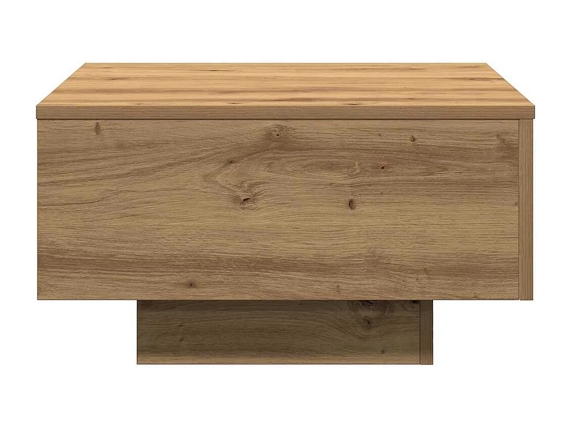 Table basse chêne artisanal 55 x 55 x 31 cm Bois d'ingénierie