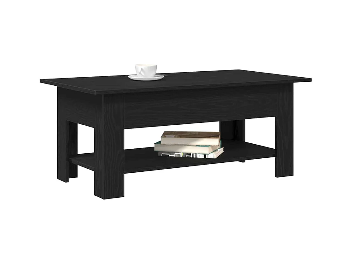 Mesa de Café Roble negro 102 x 55 x 42 cm Madera contrachapada