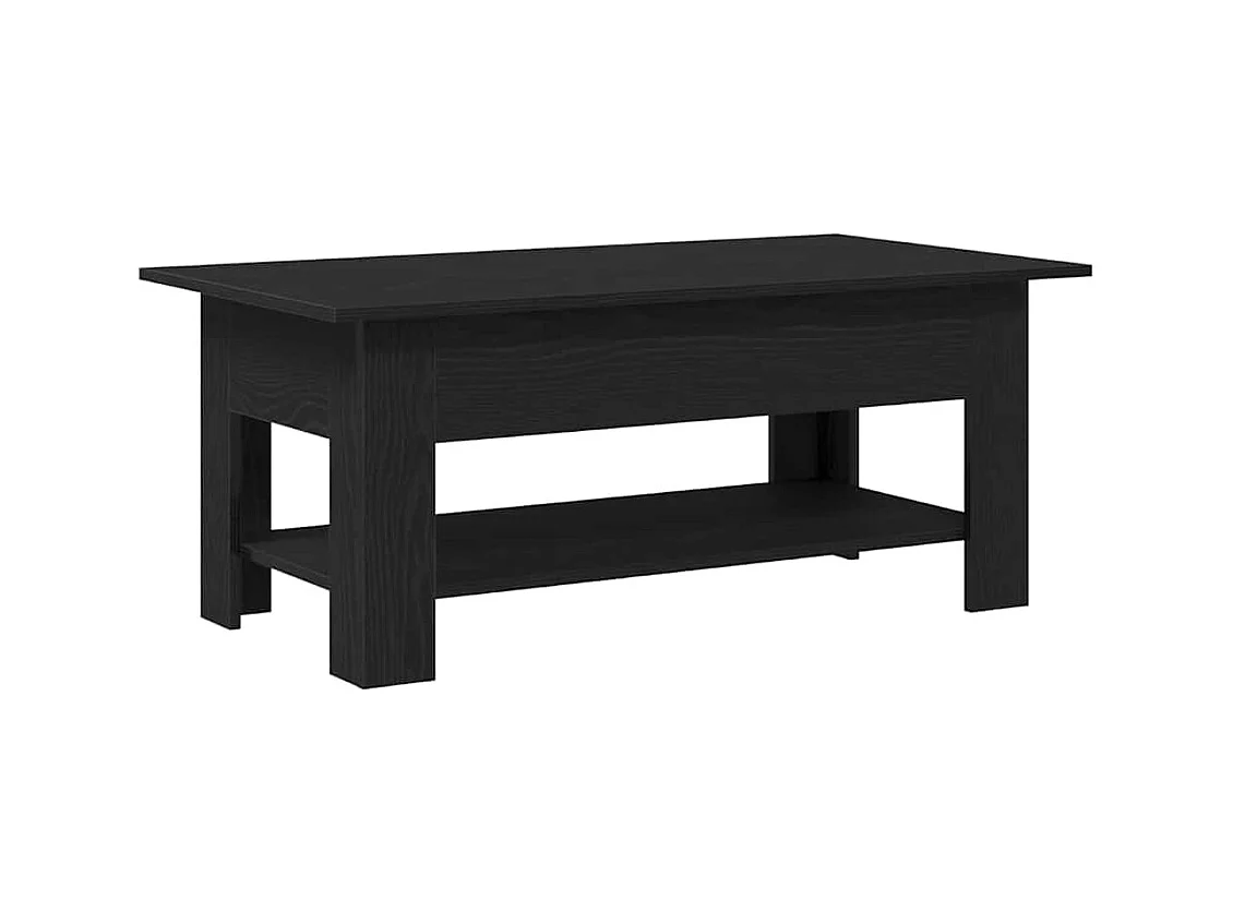 Mesa de Café Roble negro 102 x 55 x 42 cm Madera contrachapada