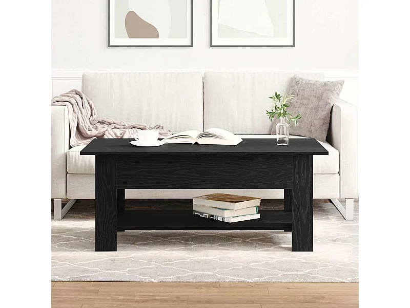 Mesa de centro Carvalho preto 102 x 55 x 42 cm