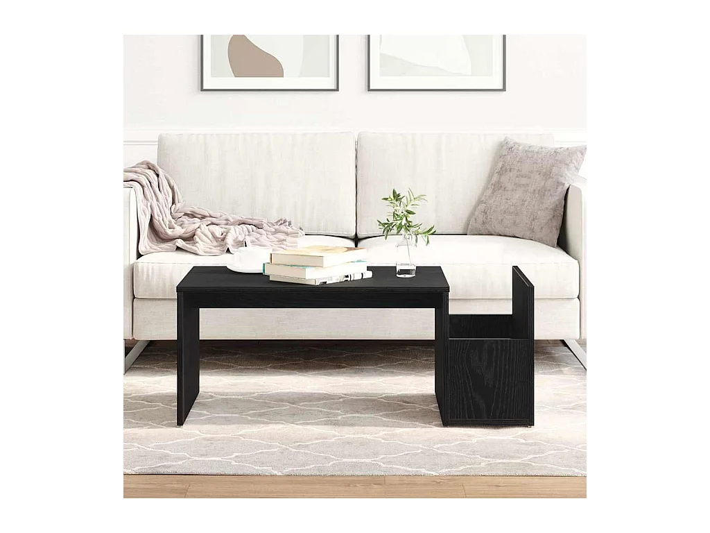 Table basse Chêne noir 90 x 45 x 35 cm Bois d'ingénierie