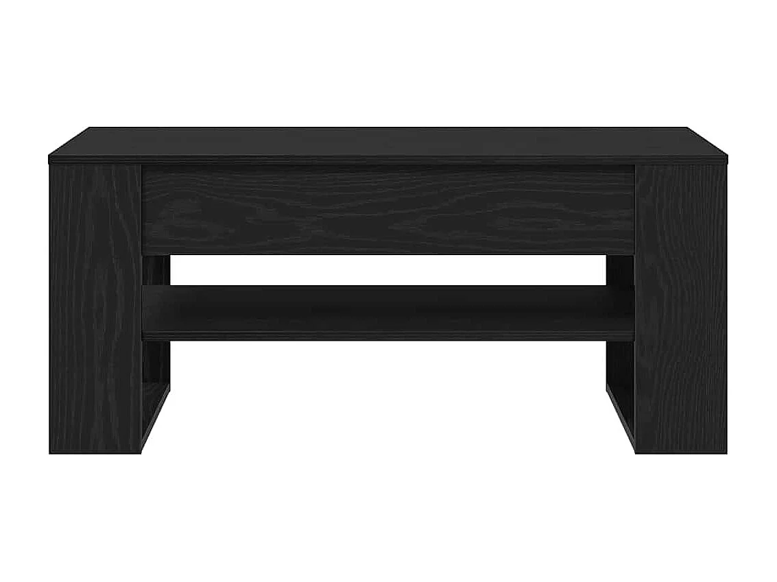 Mesa de Café Roble negro 102 x 55 x 45 cm Madera contrachapada