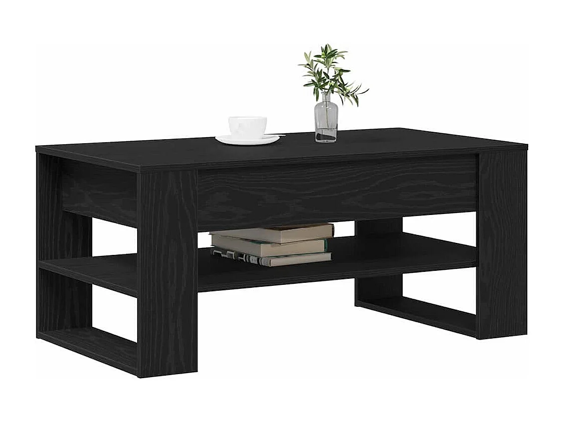 Table basse Chêne noir 102 x 55 x 45 cm Bois d'ingénierie