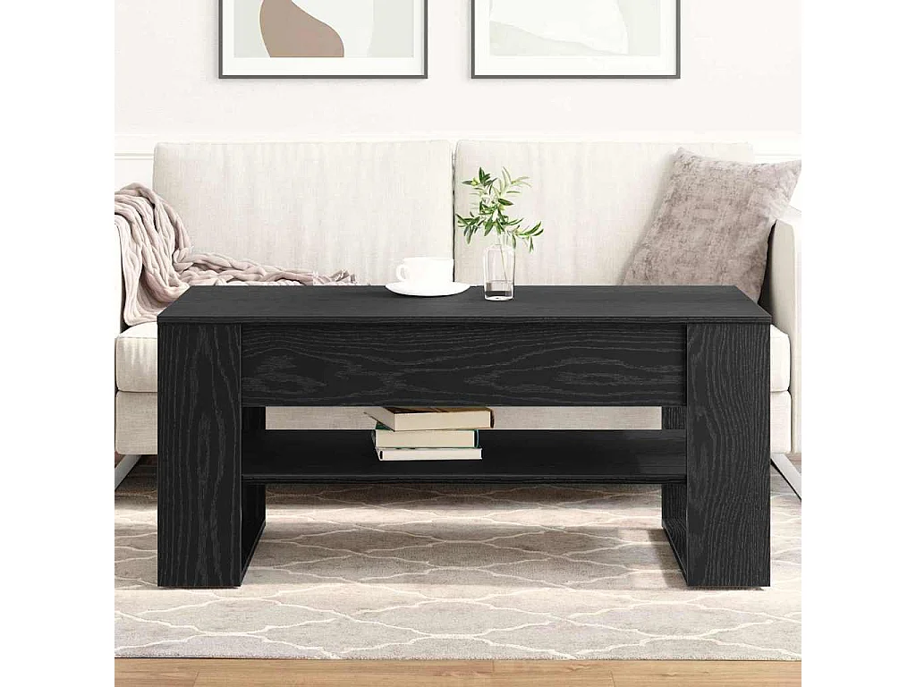 Table basse Chêne noir 102 x 55 x 45 cm Bois d'ingénierie