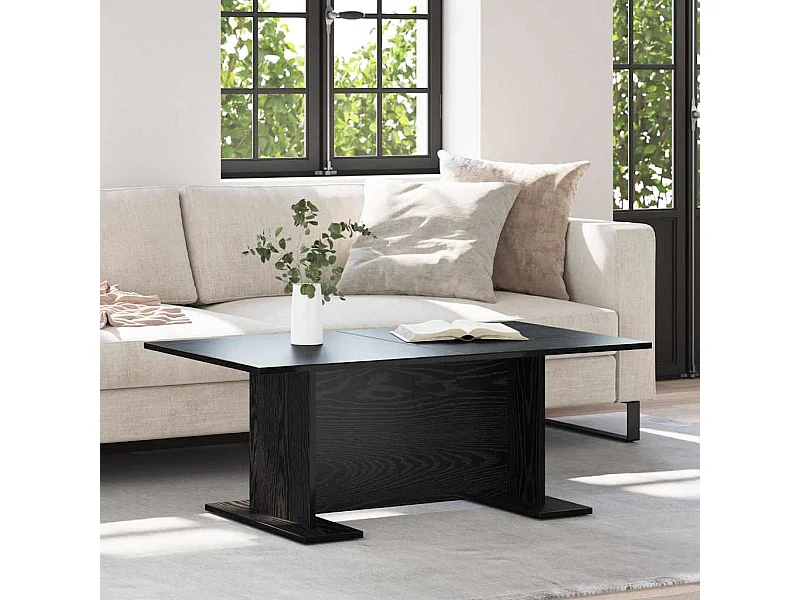 Salontafel Zwart eiken 103.5 x 60 x 40 cm Bewerkt hout