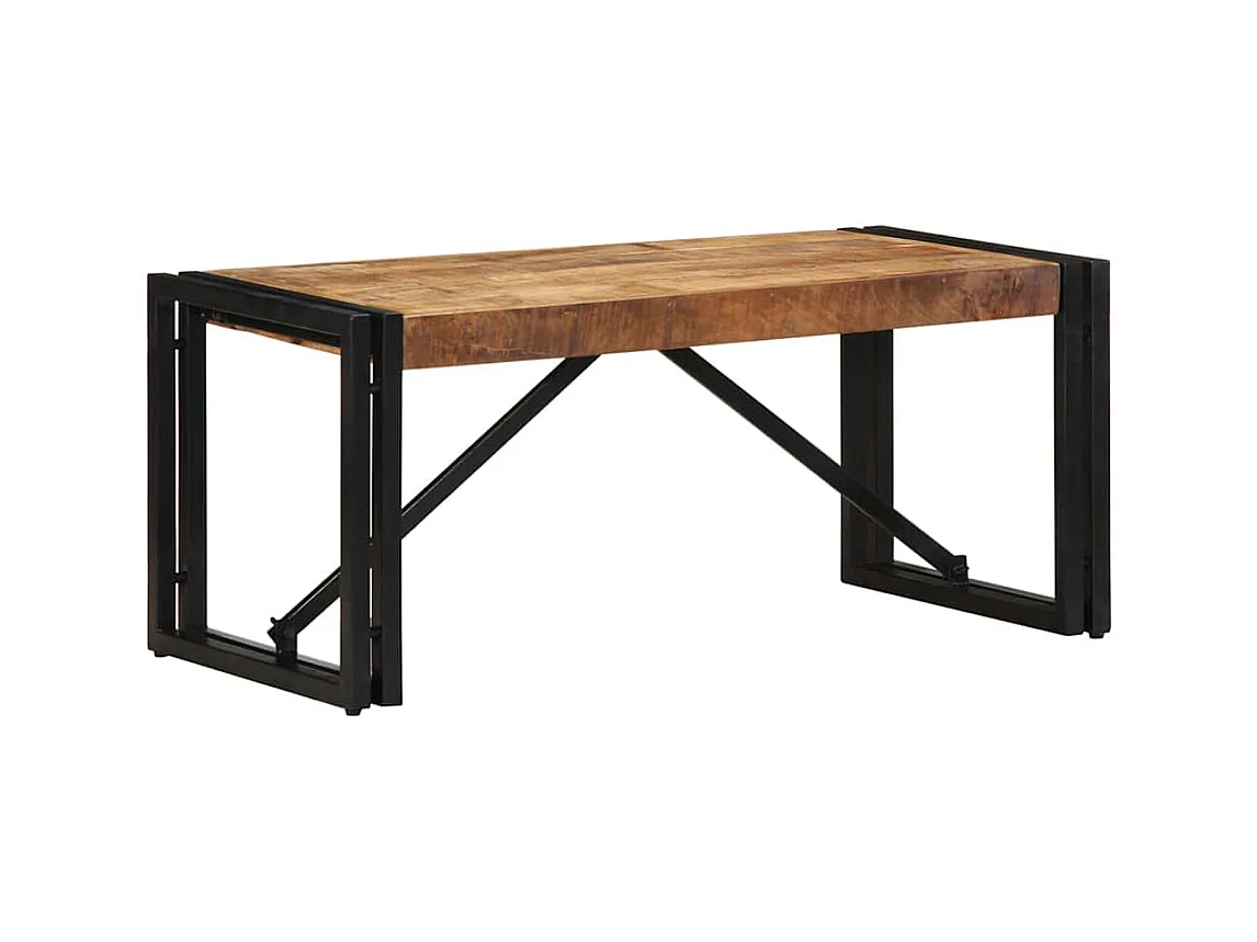 Table basse 80x40x35 cm bois de manguier massif brut