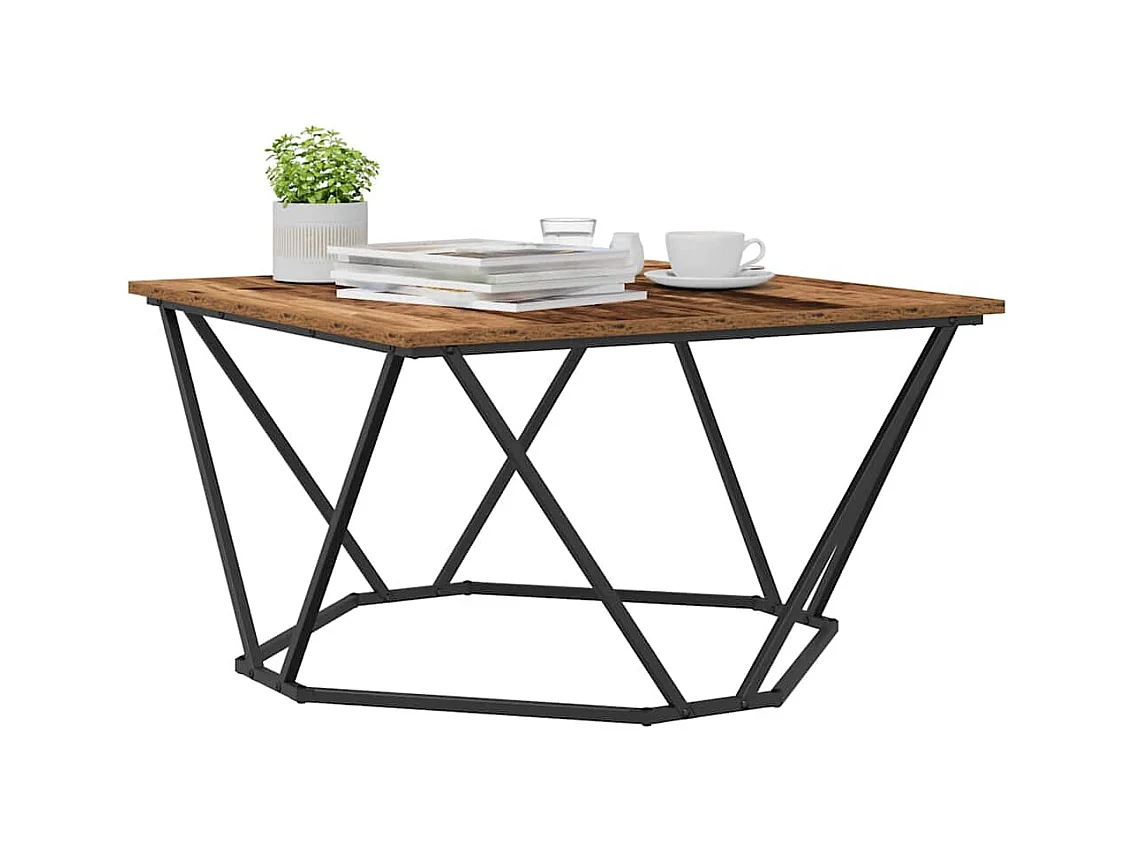 Table basse Bois ancien 80 x 80 x 45 cm