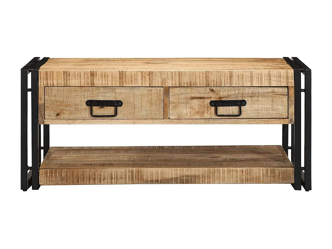 Mesa de centro 90x50x38 cm de madera maciza de mango
