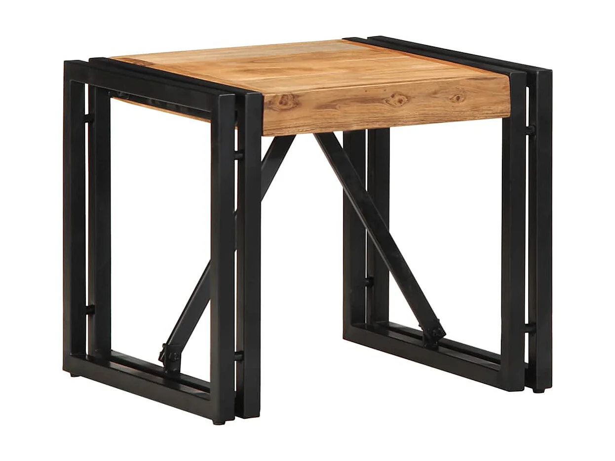 Mesa de centro 40x40x35 cm de madera maciza de acacia