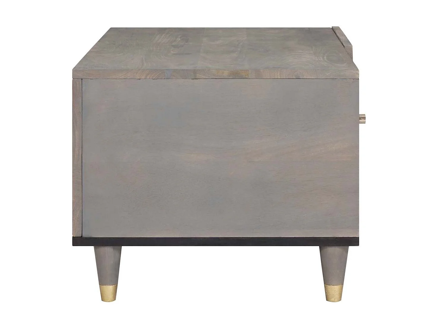 Table basse Gris 80 x 50 x 40 cm bois de manguier massif