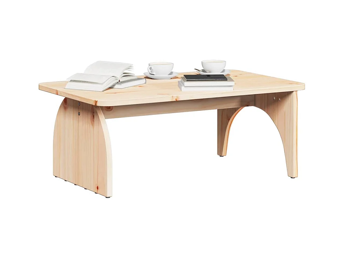 Table basse Naturel 80 x 50 x 31 cm Bois massif en pin