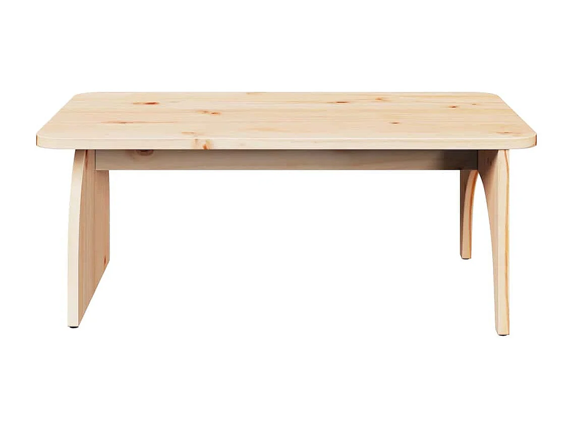 Mesa de Café Natural 80 x 50 x 31 cm Madera maciza de pino