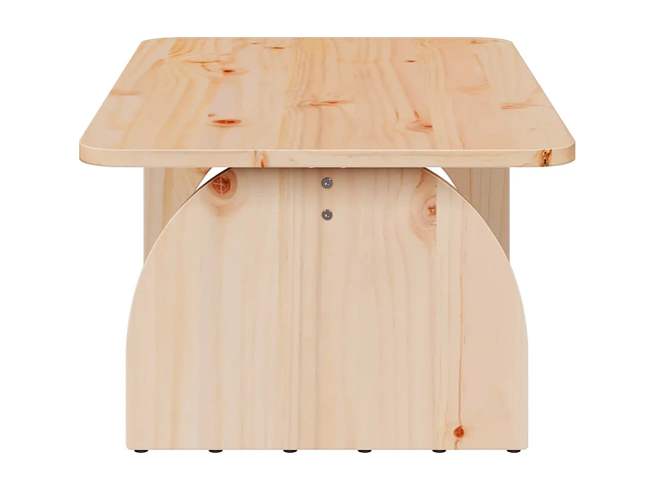 Mesa de Café Natural 80 x 50 x 31 cm Madera maciza de pino