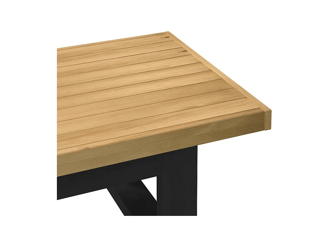 Table basse NOAIN pieds en forme de U 120x60x40 cm massif pin