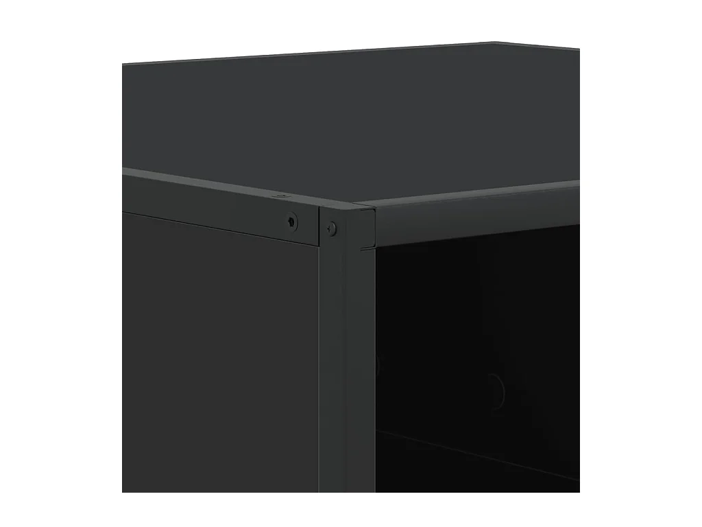 Table basse noir 100x100x30 cm bois d'ingénierie et métal