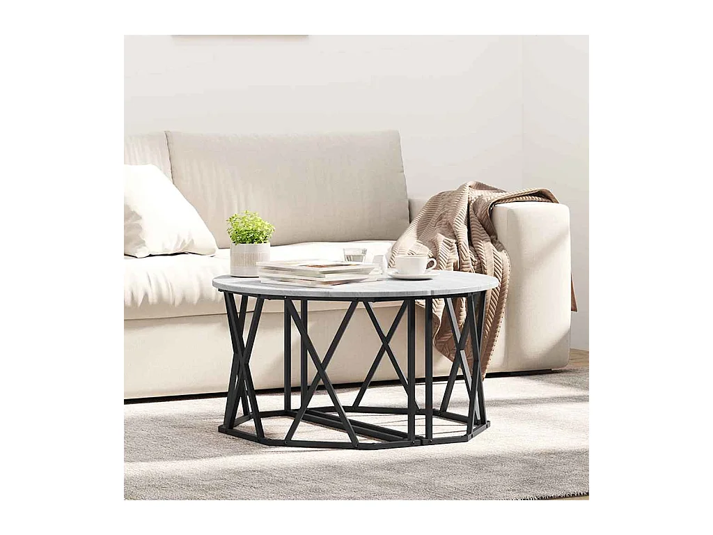 Table basse Sonoma gris 80 x 80 x 42 cm