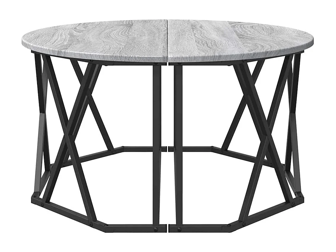 Table basse Sonoma gris 80 x 80 x 42 cm
