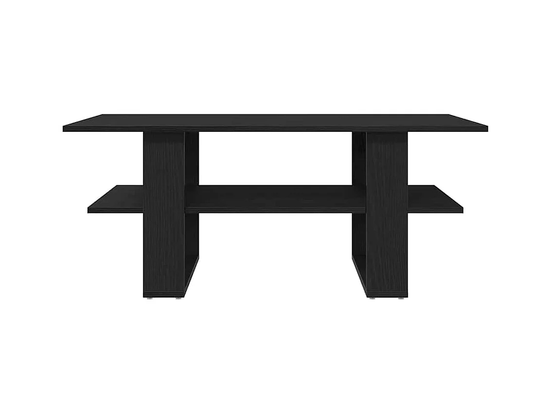 Mesa de Café Roble negro 102 x 55 x 42 cm Madera contrachapada