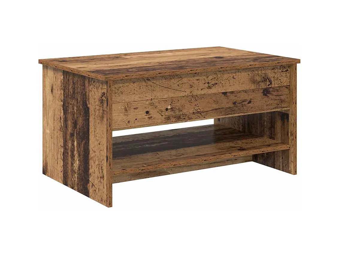 Salontafel Oud hout 80 x 50,5 x 41,5 cm Bewerkt hout