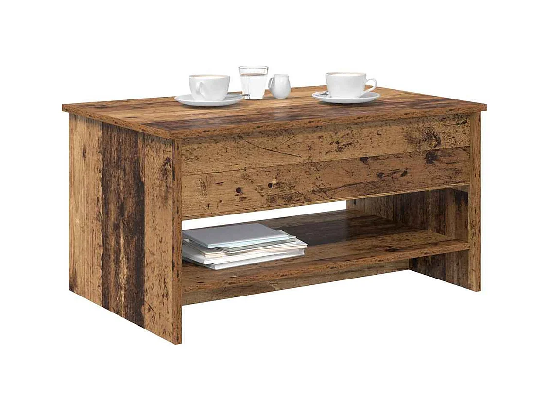 Salontafel Oud hout 80 x 50,5 x 41,5 cm Bewerkt hout