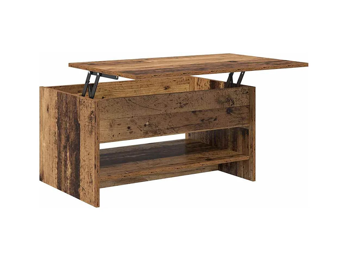 Salontafel Oud hout 80 x 50,5 x 41,5 cm Bewerkt hout