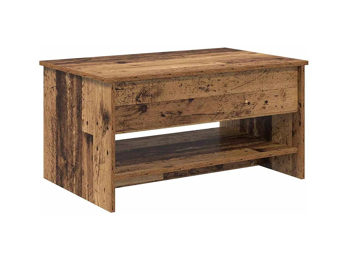 Salontafel Oud hout 80 x 50,5 x 41,5 cm Bewerkt hout