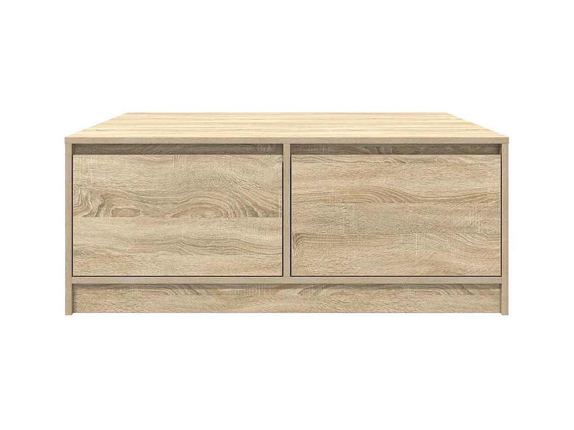 Table basse avec tiroirs chêne sonoma 100x100x40 cm